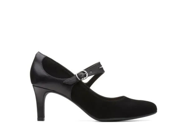 Clarks Dancer Reece Black Suede Mary Jane Pump | Women Women's Dress Boot