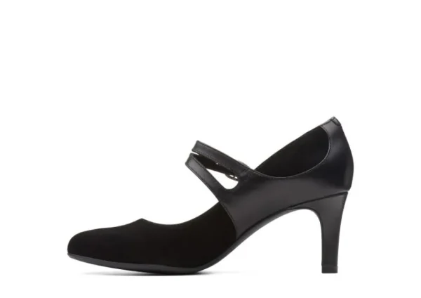 Clarks Dancer Reece Black Suede Mary Jane Pump | Women Women's Dress Boot