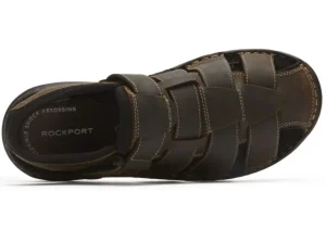 Rockport Darwyn Brown Leather Fisherman Sandal | Men's Sandal