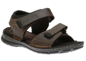 Rockport Darwyn Brown Leather Quarter-Strap Sports Sandal | Men's Sandal