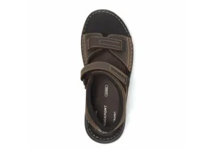 Rockport Darwyn Brown Leather Quarter-Strap Sports Sandal | Men's Sandal