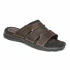 Rockport Darwyn Brown Leather Slide Sandal | Men's Slide