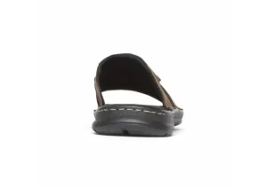 Rockport Darwyn Brown Leather Slide Sandal | Men's Slide