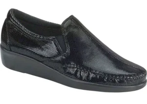 SAS Shoes Dream Black Snake Slip-On Loafer | Women Women's Casual