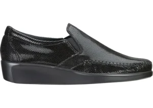 SAS Shoes Dream Black Snake Slip-On Loafer | Women Women's Casual