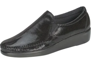 SAS Shoes Dream Black Snake Slip-On Loafer | Women Women's Casual