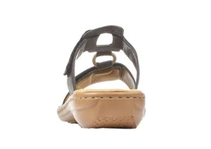 Rieker Eagle Black Slide Sandal | Women Women's Slide