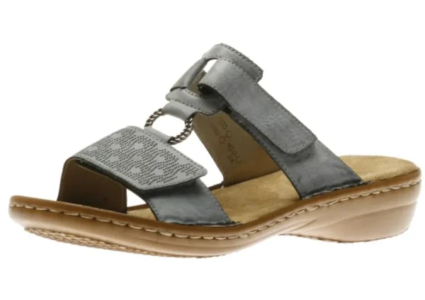 Rieker Eagle Blue Slide Sandal | Women Women's Slide