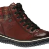 Rieker Eagle Wine Tartan Lace-Up Ankle Boot | Women Women's Walking | Women's Casual