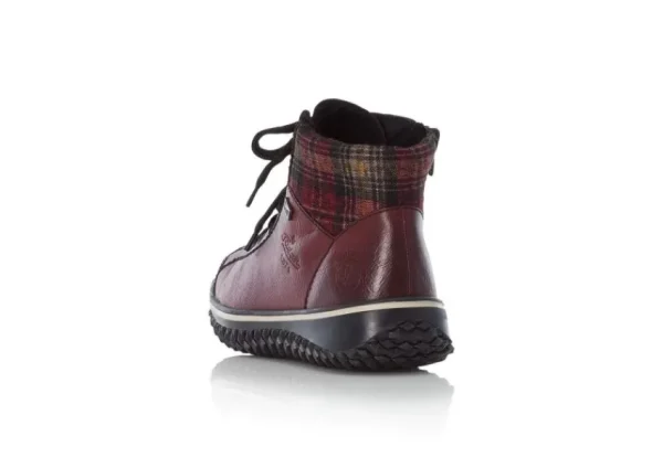 Rieker Eagle Wine Tartan Lace-Up Ankle Boot | Women Women's Walking | Women's Casual