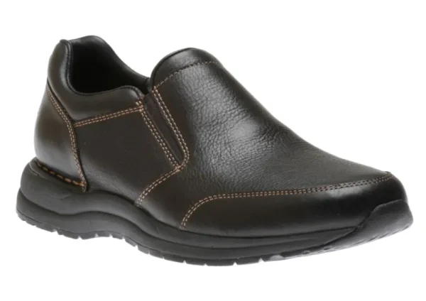 Rockport Edge Hill 2 Black Leather Double Gore Slip-On Casual Dress Shoe | Men's Dress Casual | Men's Casual