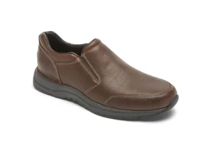 Rockport Edge Hill 2 Brown Leather Double Gore Slip-On Casual Dress Shoe | Men's Dress Casual | Men's Casual