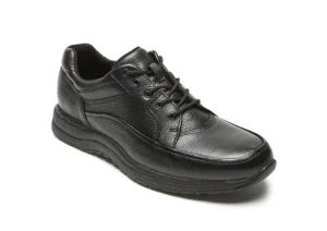 Rockport Edge Hill Black Leather Lace-Up Walking Shoe | Men's Walking