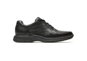 Rockport Edge Hill Black Leather Lace-Up Walking Shoe | Men's Walking