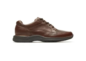 Rockport Edge Hill Brown Leather Lace-Up Walking Shoe | Men's Walking