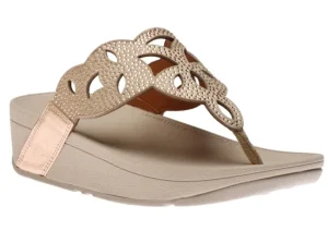 Fit Flop Elora Crystal Rose Gold Thong Sandal | Women Women's Toe Thong