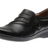 Clarks Everlay Heidi Black Leather Slip-On | Women Women's Casual