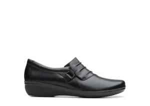 Clarks Everlay Heidi Black Leather Slip-On | Women Women's Casual