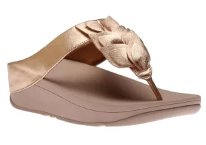 Fit Flop Fino Rose Gold Leather Thong Sandal | Women Women's Toe Thong | Women's Sandal