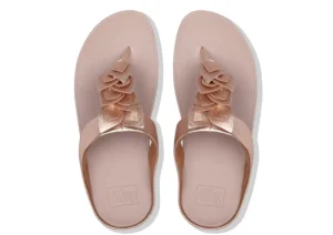 Fit Flop Fino Rose Gold Leather Thong Sandal | Women Women's Toe Thong | Women's Sandal