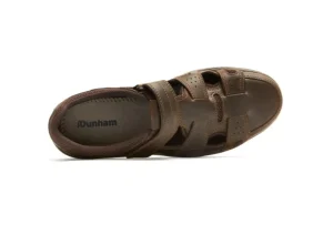 Dunham FitSmart Brown Leather Fisherman Sandal | Men's Sandal