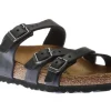 Birkenstock Franca Black Oiled Leather Slide Sandal | Women Women's Slide | Women's Sandal