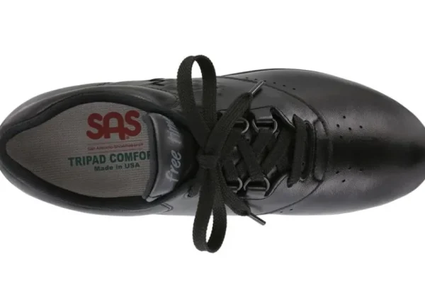 SAS Shoes Freetime Black Leather Walking Shoe | Women Women's Walking