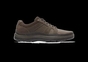 Rockport Get Your Kicks Dark Brown Leather Wide Width Mudguard Blucher Sneaker | Men's Walking | Men's Casual