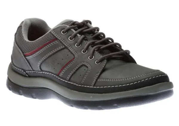 Rockport Get Your Kicks Grey Leather Wide Width Mudguard Blucher Sneaker | Men's Dress Casual | Men's Walking