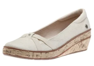 Grasshoppers Gigi Metallic Linen Wedge Loafer | Women Women's Casual