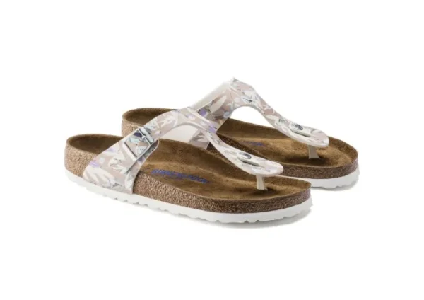 Birkenstock Gizeh Birko-Flor Floral Rose Thong Sandal | Women Women's Toe Thong | Women's Sandal