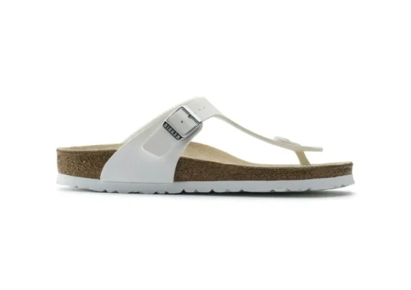 Birkenstock Gizeh Birko-Flor White Thong Sandal | Women Women's Toe Thong