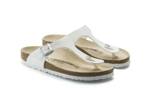 Birkenstock Gizeh Birko-Flor White Thong Sandal | Women Women's Toe Thong