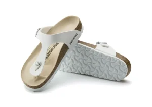 Birkenstock Gizeh Birko-Flor White Thong Sandal | Women Women's Toe Thong