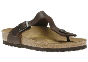 Birkenstock Gizeh Habana Brown Oiled Leather Thong Sandal | Women Unisex Sandal | Men's Toe Thong