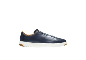 Cole Haan GrandPru00f8 Blue Leather Lace-Up Tennis Sneaker | Men's Walking | Men's Dress Casual