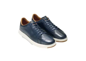 Cole Haan GrandPru00f8 Blue Leather Lace-Up Tennis Sneaker | Men's Walking | Men's Dress Casual