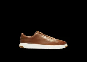 Cole Haan GrandPru00f8 Brown Leather Lace-Up Tennis Sneaker | Men's Walking | Men's Dress Casual