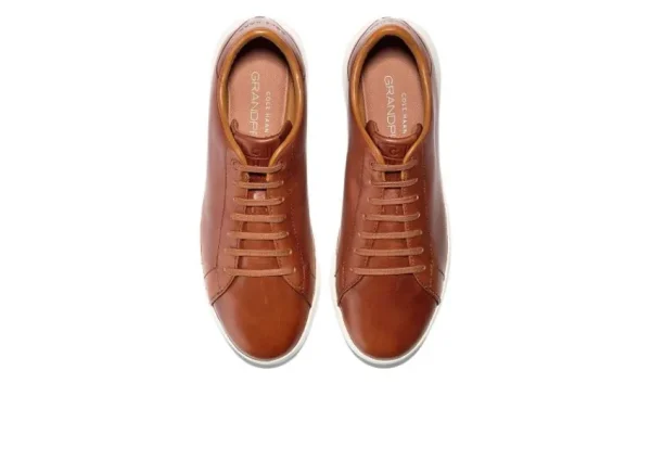 Cole Haan GrandPru00f8 Brown Leather Lace-Up Tennis Sneaker | Men's Walking | Men's Dress Casual