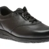 SAS Shoes Guardian Black Leather Non-Slip Lace-Up Walking Shoe | Men's Walking