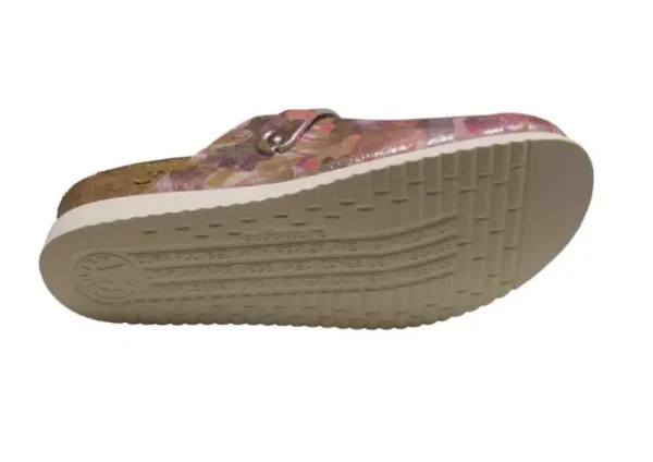 Mephisto Halina Pink Silver Leather Clog | Women Women's Clog