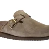 Mephisto Halina Warm Grey Suede Leather Clog | Women Women's Walking | Women's Slipper