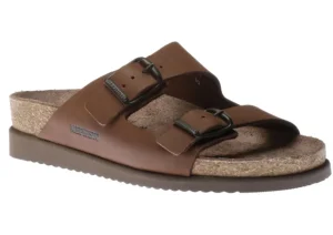 Mephisto Harmony Brown Nubuck Leather Slide Sandal | Women Women's Sandal | Women's Slide