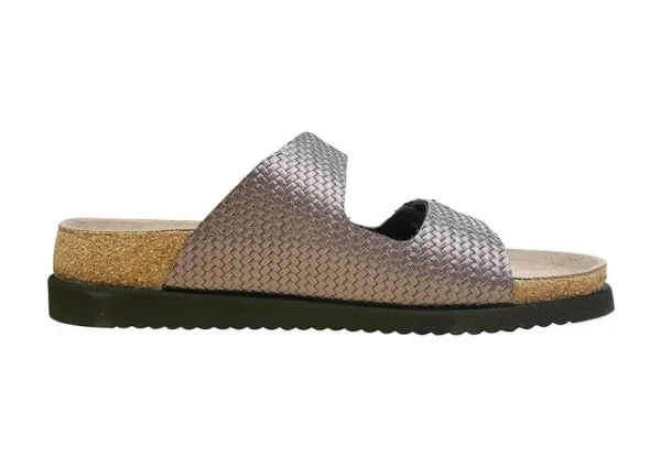 Mephisto Helda Plus Wide Width Grey Twist Slide Sandal | Women Women's Slide | Women's Sandal