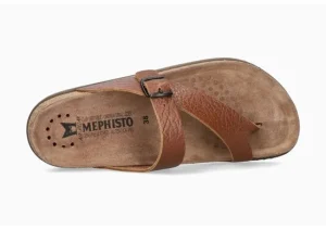 Mephisto Helen Desert Brown Leather Thong Sandal | Women Women's Toe Thong