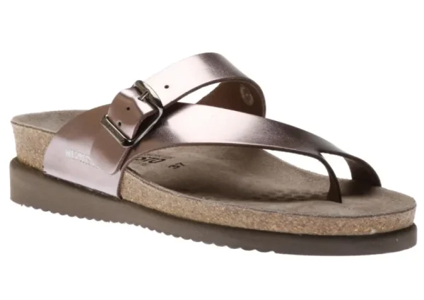 Mephisto Helen Pink Metallic Thong Sandal | Women Women's Toe Thong