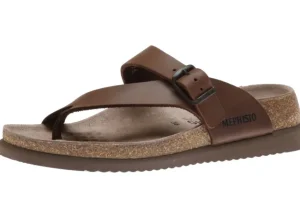 Mephisto Helen Plus Wide Width Brown Leather Thong Sandal | Women Women's Toe Thong | Women's Sandal