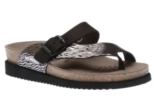 Mephisto Helen Zebra Black Thong Sandal | Women Women's Toe Thong | Women's Sandal