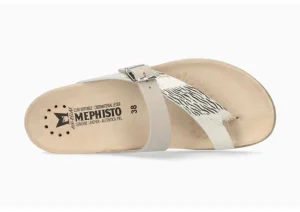 Mephisto Helen Zebra Grey Thong Sandal | Women Women's Toe Thong | Women's Sandal