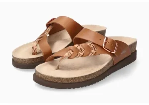 Mephisto Heleonore Camel Brown Zebra Leather Thong Sandal | Women Women's Toe Thong | Women's Sandal